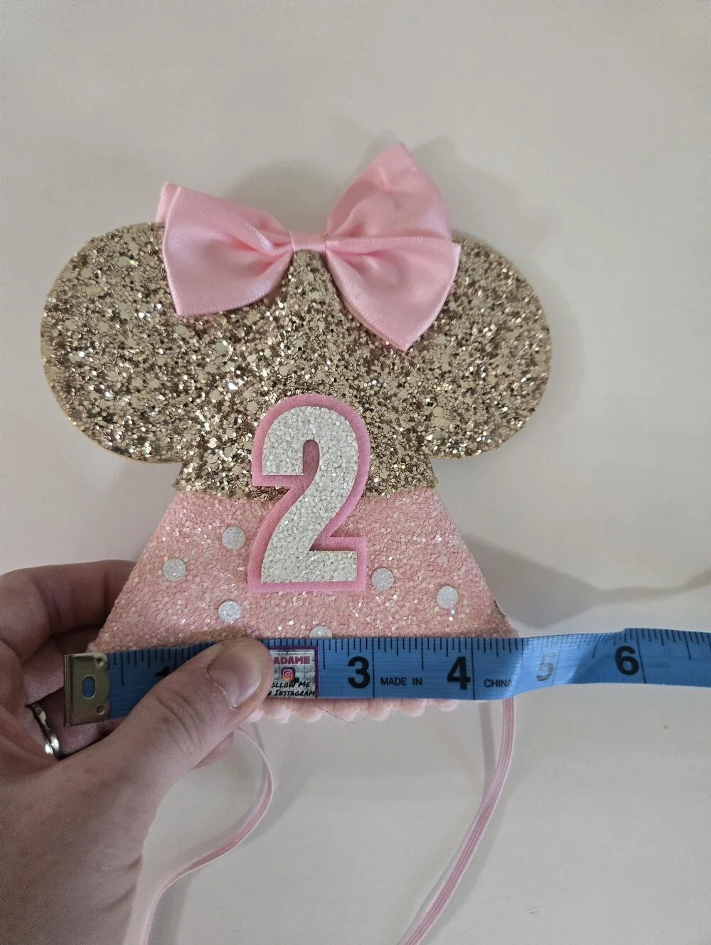 Minnie Mouse Ears, Pink, 2nd birthday, Birthday Crown Hat